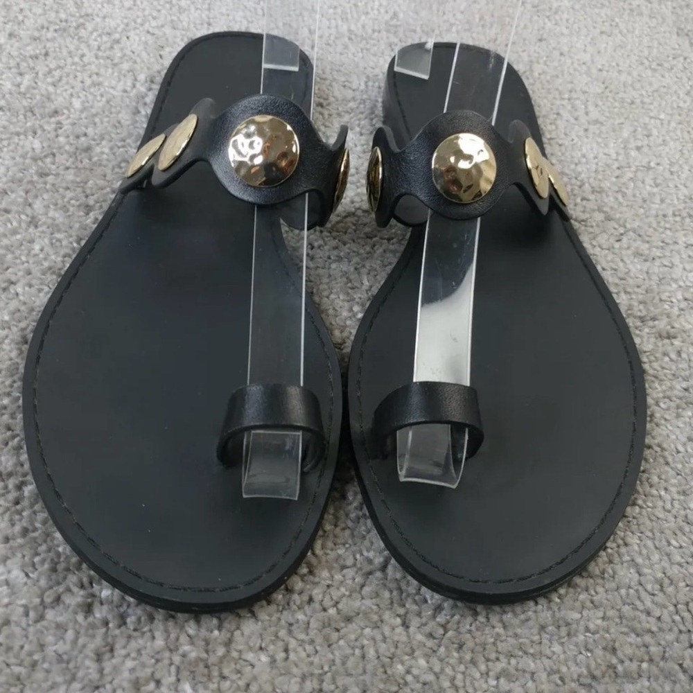 Banana Republic women’s Black Sandals with Gold Accents size 8